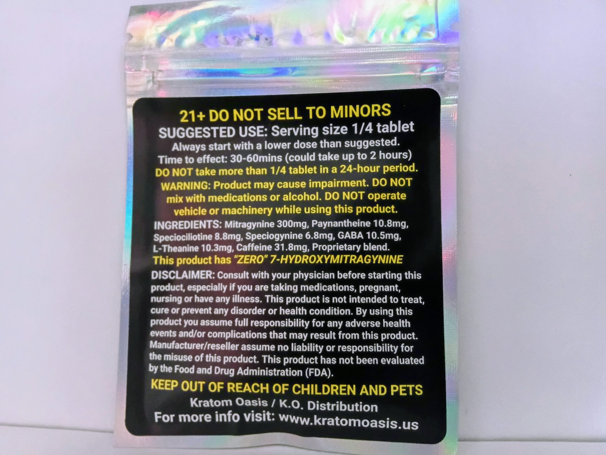Kratom Oasis Diamond ALKS 300mg Tablets - Image 9